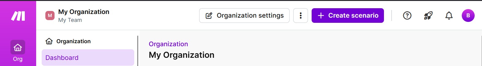 Capture d'écran Make "Create a scenario"
